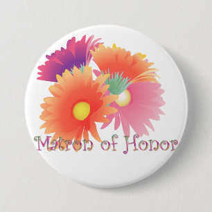 Badge Rond 7,6 Cm Bouton lumineux de mariage de dame de honneur de
