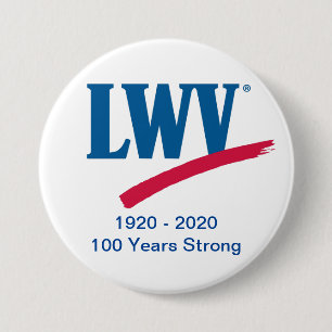 Badge Rond 7,6 Cm Bouton LWV 100 Ans