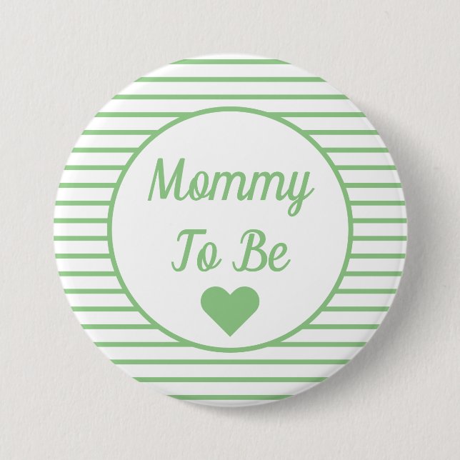Badge Rond 7,6 Cm Bouton Maman À Être Baby shower (Devant)