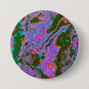 Badge Rond 7,6 Cm Bouton Marbre aigre