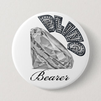 Badge Rond 7,6 Cm Bouton Mariage du porteur de BLING