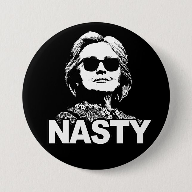 Badge Rond 7,6 Cm Bouton "méchant" de Hillary Clinton (Devant)