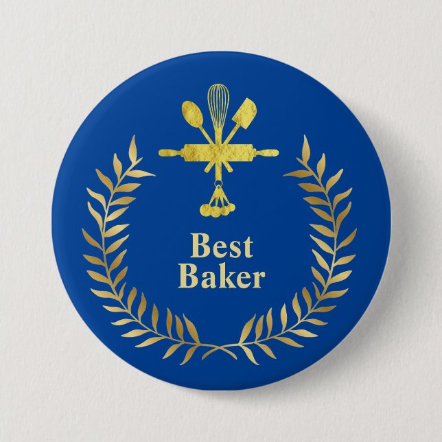 Badge Rond 7,6 Cm Bouton meilleur Baker (Devant)