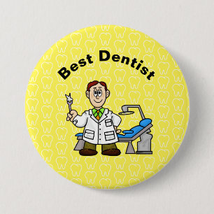 Badge Rond 7,6 Cm Bouton Meilleur dentiste