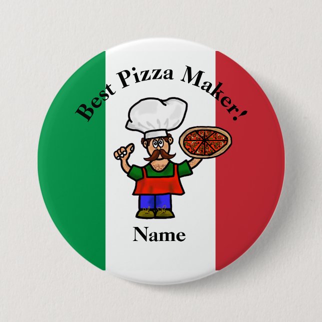 Badge Rond 7,6 Cm Bouton Meilleur fabricant de pizza (Devant)