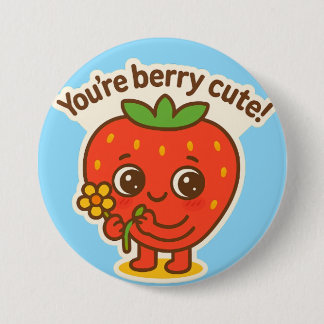 Badge Rond 7,6 Cm Bouton mignon Berry