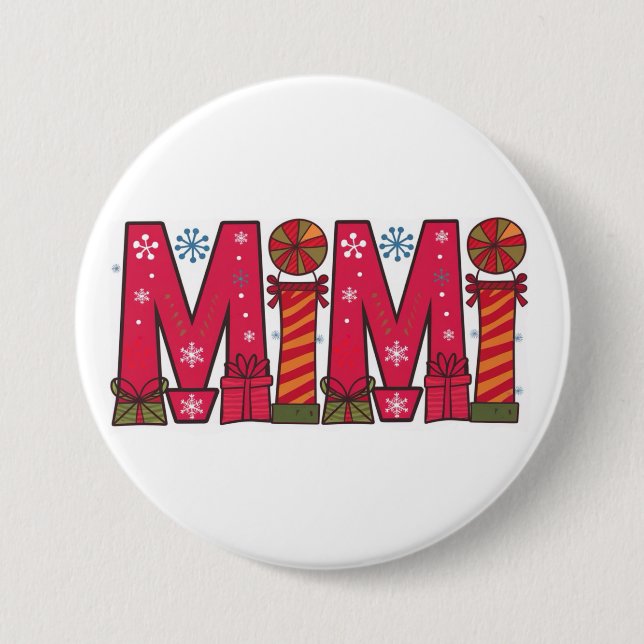 Badge Rond 7,6 Cm bouton MiMi (Devant)
