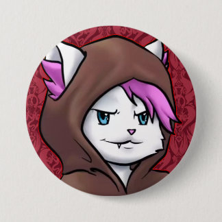 Badge Rond 7,6 Cm Bouton moine Kitty