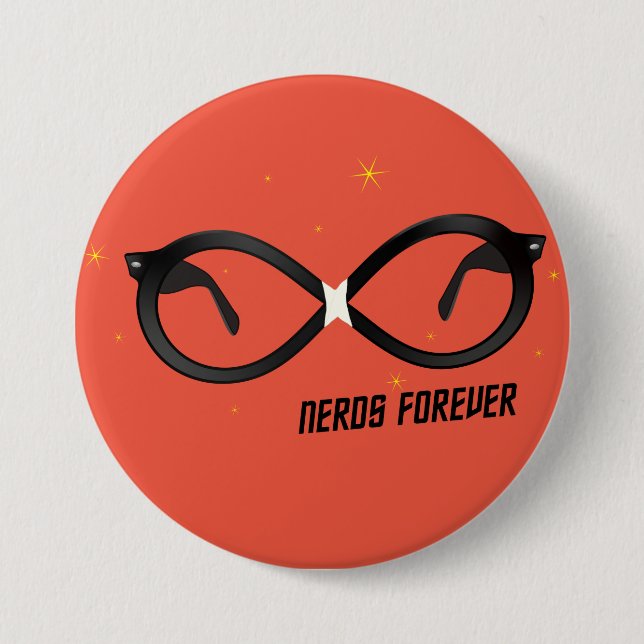 Badge Rond 7,6 Cm Bouton Nerds Forever (Devant)