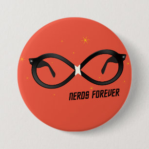 Badge Rond 7,6 Cm Bouton Nerds Forever