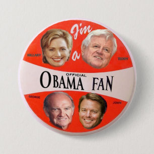 Badge Rond 7,6 Cm Bouton officiel de fan d'Obama