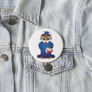 Badge Rond 7,6 Cm Bouton Oiseau universitaire