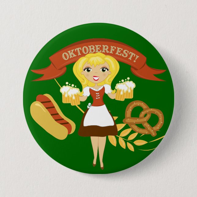 Badge Rond 7,6 Cm Bouton Oktoberfest - SRF (Devant)