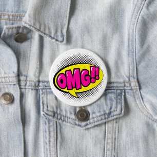 Badge Rond 7,6 Cm Bouton OMG