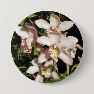 Badge Rond 7,6 Cm Bouton Orchidées du Cymbidium