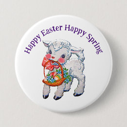 Badge Rond 7,6 Cm Bouton Panier d'agneau