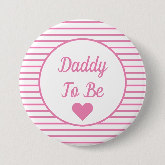 Badge Rond 7,6 Cm Bouton Papa to Be Baby shower (Devant)