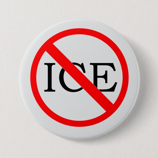 Badge Rond 7,6 Cm Bouton "PAS DE GLACE" (Devant)