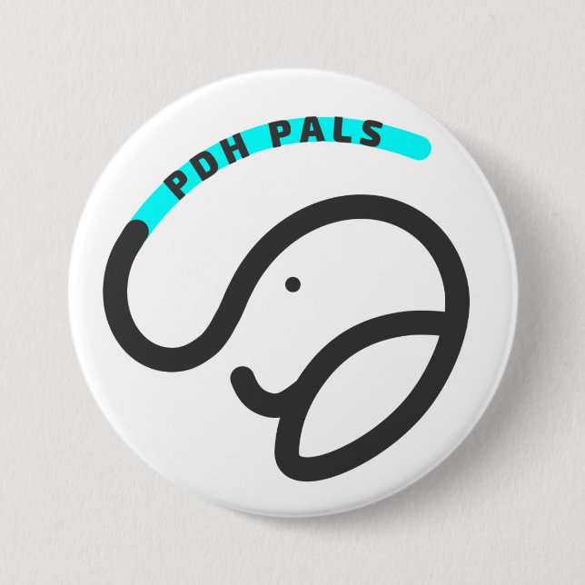 Badge Rond 7,6 Cm Bouton PDH Pals (Devant)