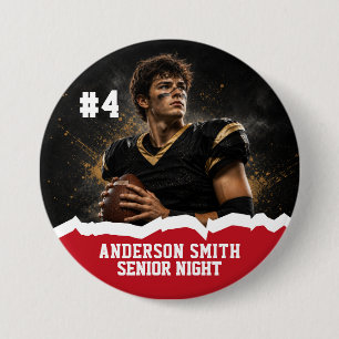 Badge Rond 7,6 Cm Bouton personnalisé avec photo de football pour la