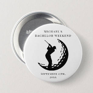 Badge Rond 7,6 Cm Bouton personnalisé   Bachelor Golf Week-end