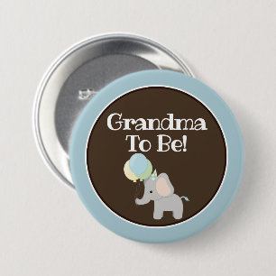 Badge Rond 7,6 Cm Bouton personnalisé, Eléphant Baby shower