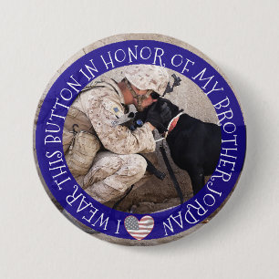 Badge Rond 7,6 Cm Bouton personnalisé EN L'HONNEUR DE MON frère