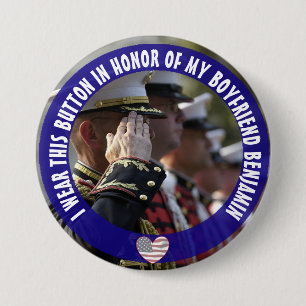 Badge Rond 7,6 Cm Bouton personnalisé en l'honneur de mon petit ami