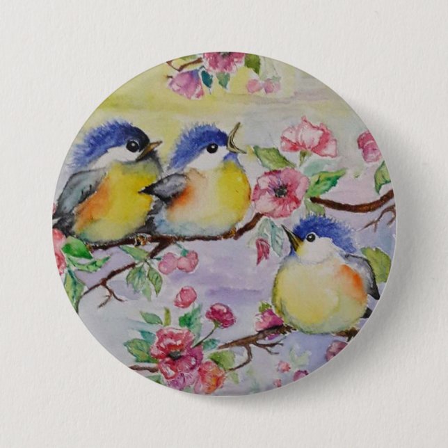 Badge Rond 7,6 Cm Bouton Petits Flèches - Peinture (Devant)