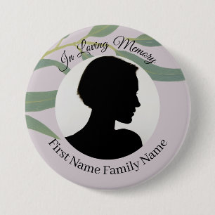 Badge Rond 7,6 Cm Bouton photo mémorial Eucalyptus