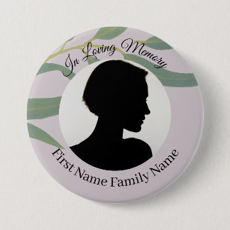 Badge Rond 7,6 Cm Bouton photo mémorial Eucalyptus