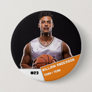 Badge Rond 7,6 Cm Bouton photo sport personnalisé / joueur de basket