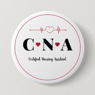 Badge Rond 7,6 Cm Bouton Pinback de l'adjoint aux soins infirmiers c