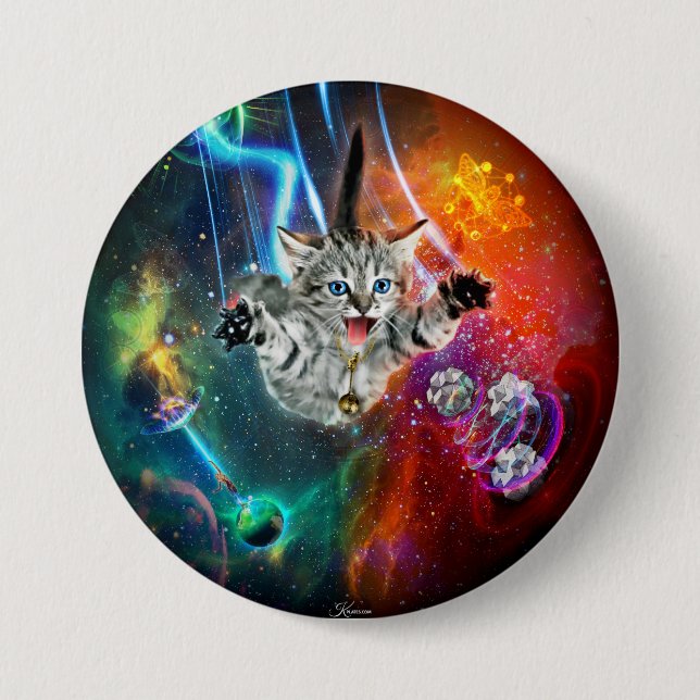 Badge Rond 7,6 Cm Bouton Piqûre d'espace (Devant)