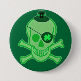 Badge Rond 7,6 Cm Bouton Pirate Skull