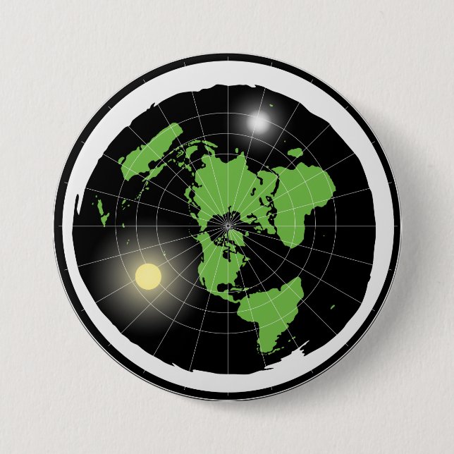 Badge Rond 7,6 Cm Bouton plat de conception de la terre (Devant)
