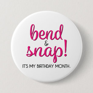 Badge Rond 7,6 Cm Bouton Plier & Snap C'est mon anniversaire Mois