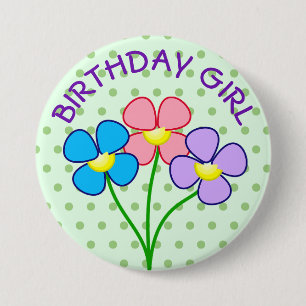 Badge Rond 7,6 Cm Bouton Pointe Anniversaire Pointe