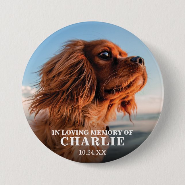 Badge Rond 7,6 Cm Bouton pour animal de compagnie commémoratif (Devant)