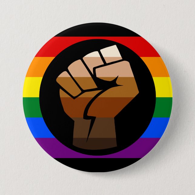 Badge Rond 7,6 Cm Bouton Pride QPOC (Devant)