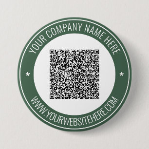Badge Rond 7,6 Cm Bouton promotionnel Code QR et Texte personnalisé