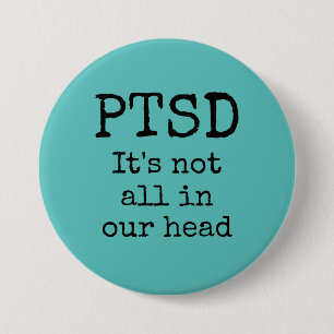 Badge Rond 7,6 Cm Bouton PTSD