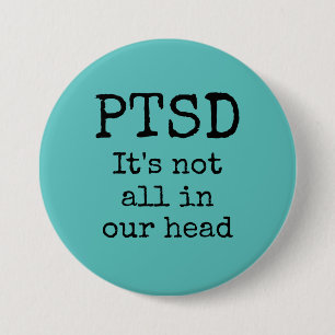 Badge Rond 7,6 Cm Bouton PTSD