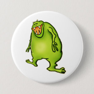Badge Rond 7,6 Cm Bouton riant de monstre