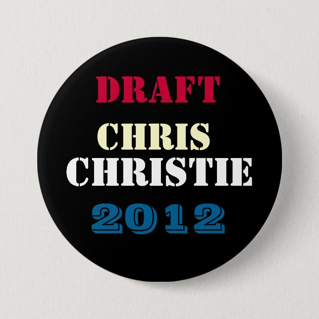 Badge Rond 7,6 Cm Bouton rond de campagne de CHRISTIE 2012 de Chris (Devant)