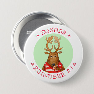 Badge Rond 7,6 Cm Bouton rond de la broche du RÉINDEUR DASHER