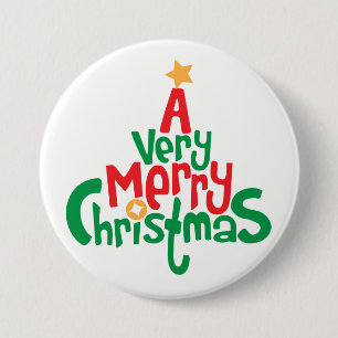 Badge Rond 7,6 Cm Bouton rond de Noël très joyeux
