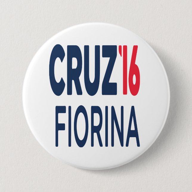 Badge Rond 7,6 Cm Bouton rond de Ted Cruz Carly Fiorina 2016 (Devant)