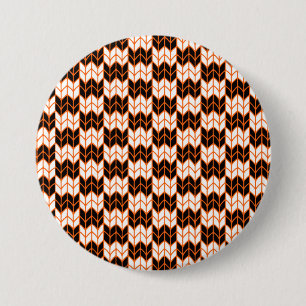 Badge Rond 7,6 Cm Bouton rond KNIT ORANGE NOIR
