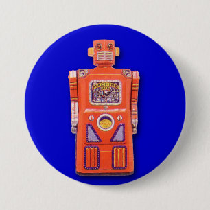 Badge Rond 7,6 Cm Bouton rond Robot Robot Machine Man
